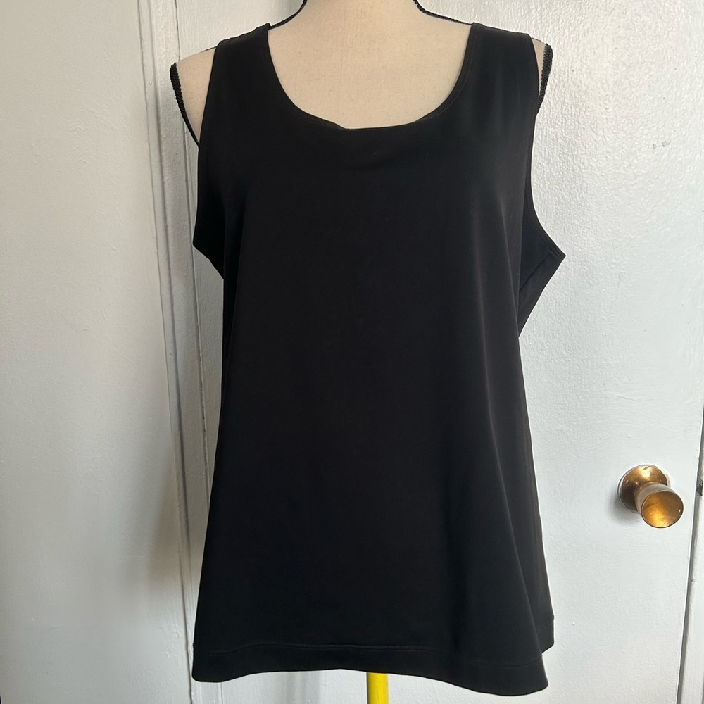 Chico’s Black Tank Top, Size 3 (Chico’s Sizing)